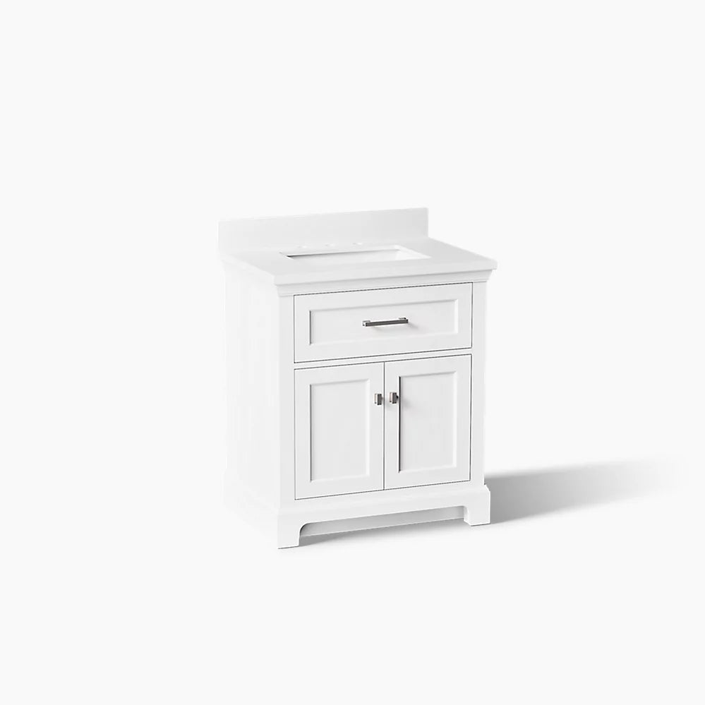 Kohler Charlemont Cabinet and Quartz Top 30-Inch Single-Sink Bathroom Vanity