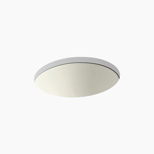 Kohler 19-1/4" oval undermount bathroom sink with glazed underside, no overflow