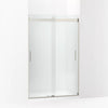 Kohler Sliding shower door, 74" H x 43-5/8 - 47-5/8" W, with 1/4" thick Frosted glass