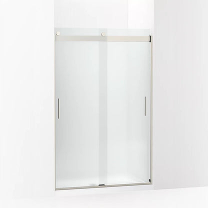 Kohler Sliding shower door, 74" H x 43-5/8 - 47-5/8" W, with 1/4" thick Frosted glass