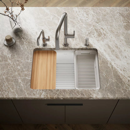 Kohler Riverby® 27" undermount single-bowl workstation kitchen sink