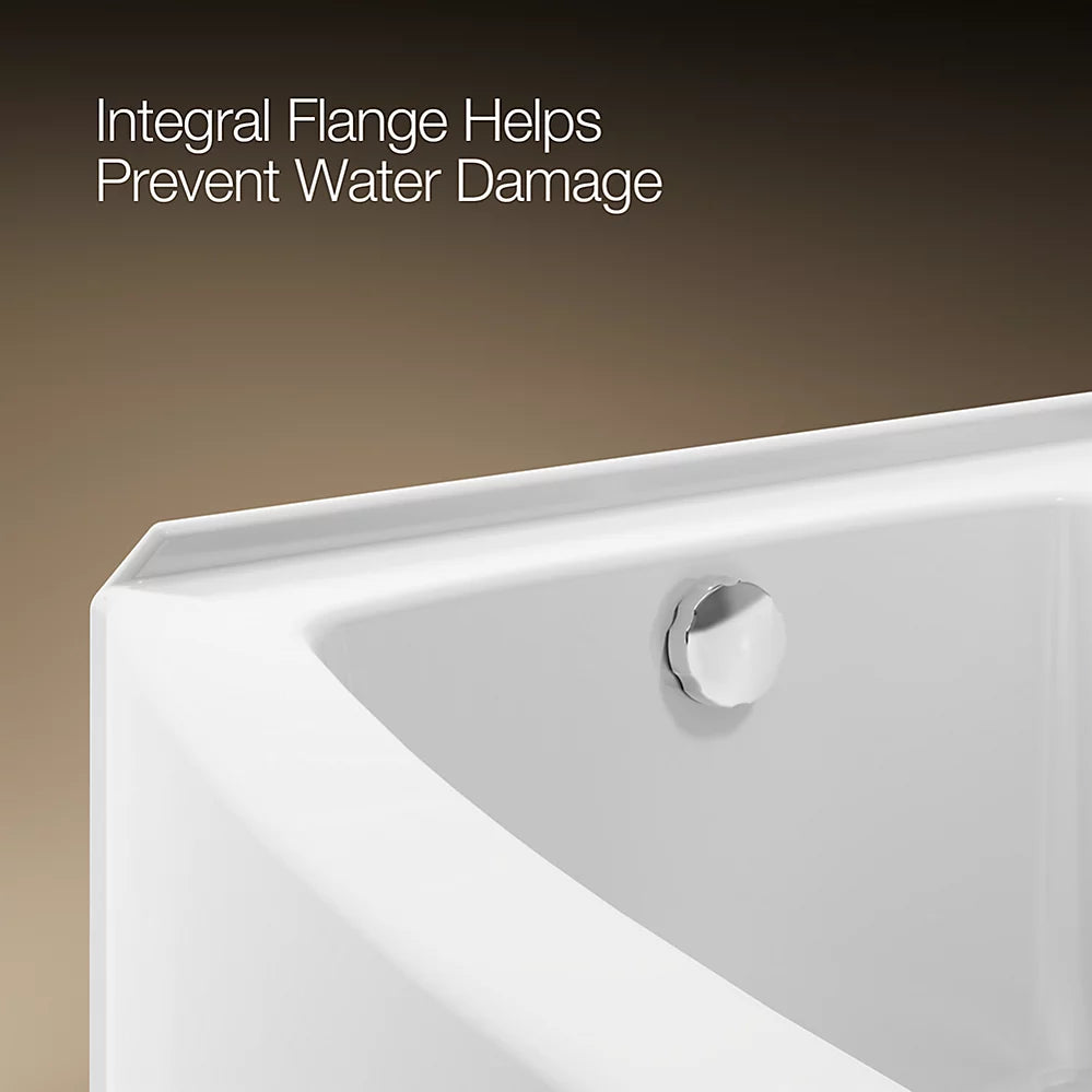 Kohler Expanse Alcove bath, left drain