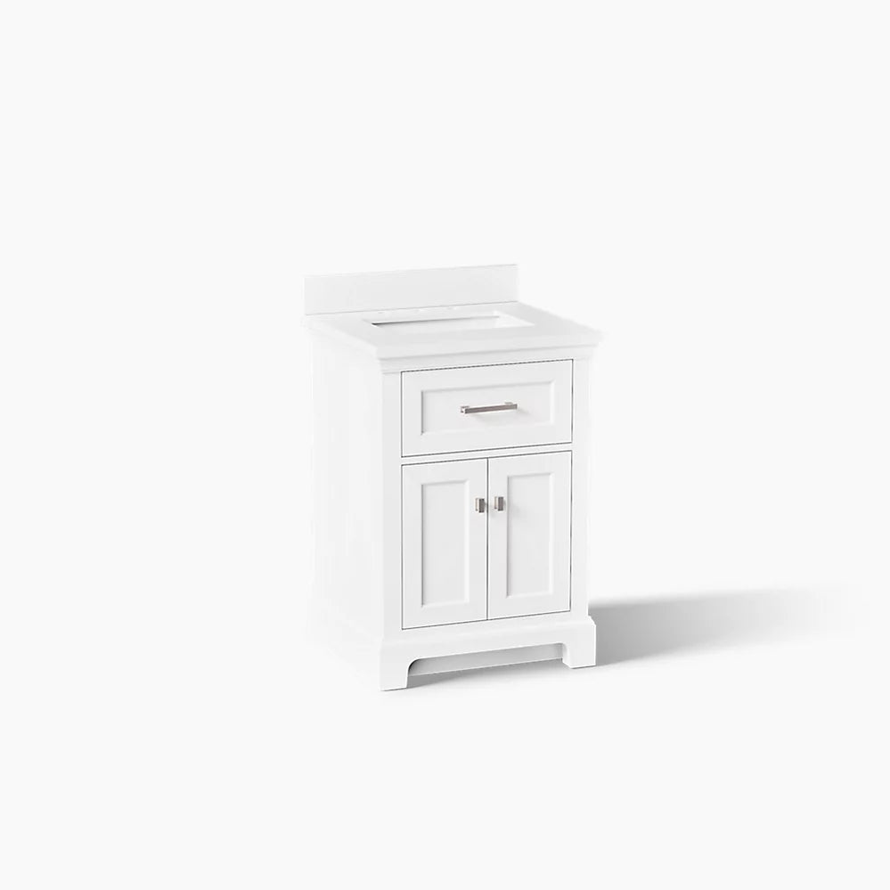 Kohler Charlemont Cabinet and Quartz Top 24-Inch Single-Sink Bathroom Vanity