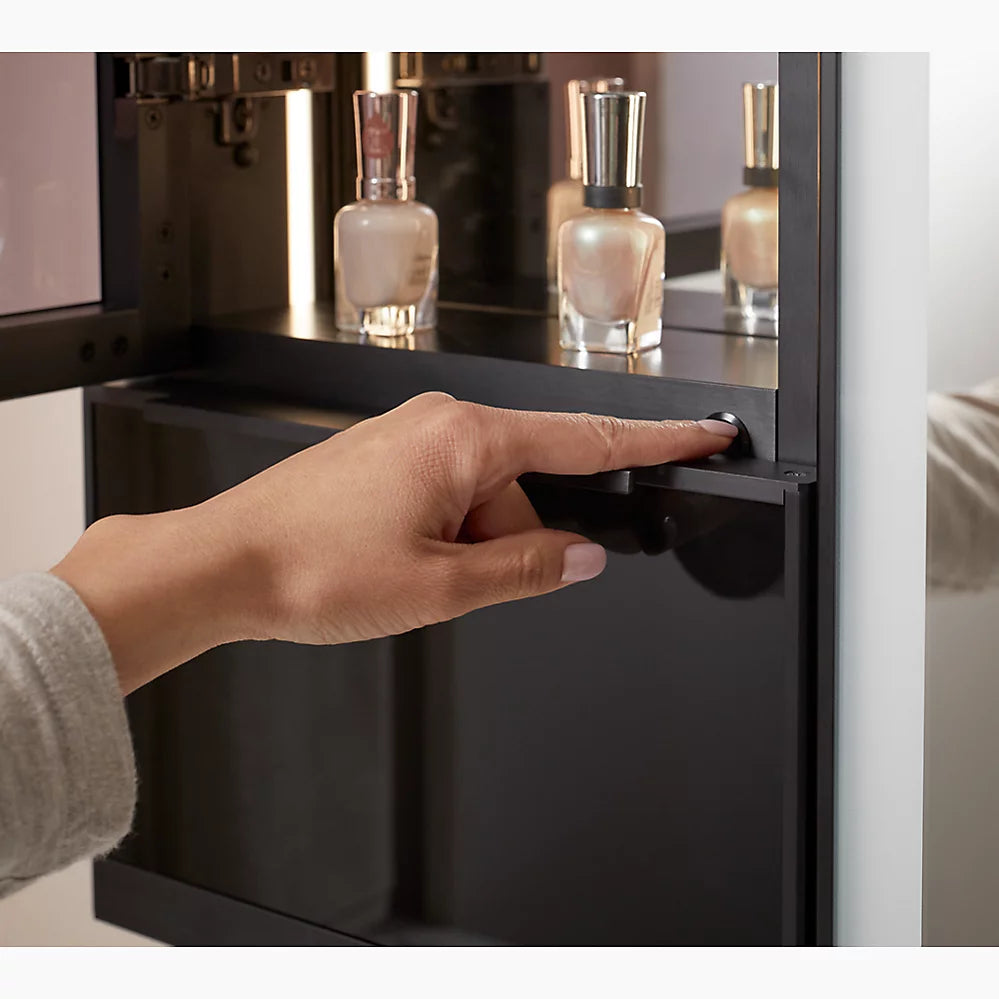 Kohler 12" x 32" framed medicine cabinet, left-hinged