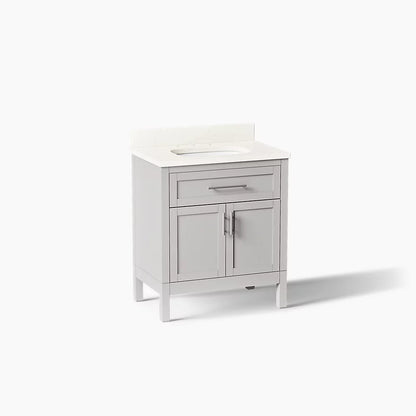 Kohler Hadron Cabinet and Quartz Top 30-Inch Single-Sink Bathroom Vanity