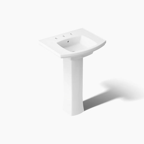 Kohler 23-3/4" rectangular pedestal bathroom sink