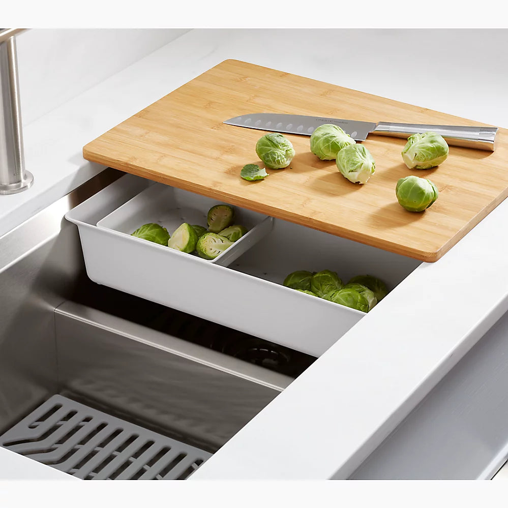 Kohler Smart Divide® 33" top-/undermount double-bowl workstation kitchen sink