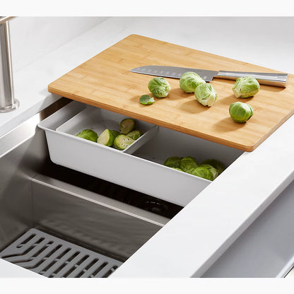 Kohler Smart Divide® 33" top-/undermount double-bowl workstation kitchen sink