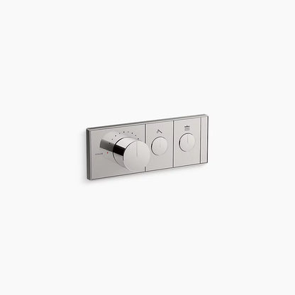 Kohler Two-outlet recessed mechanical thermostatic valve control
