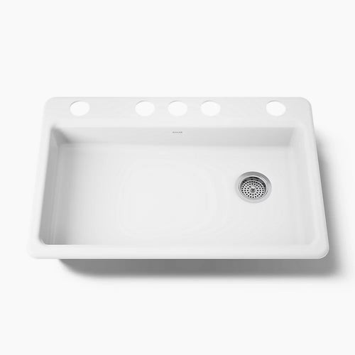 Kohler Riverby® 33" undermount single-bowl kitchen sink