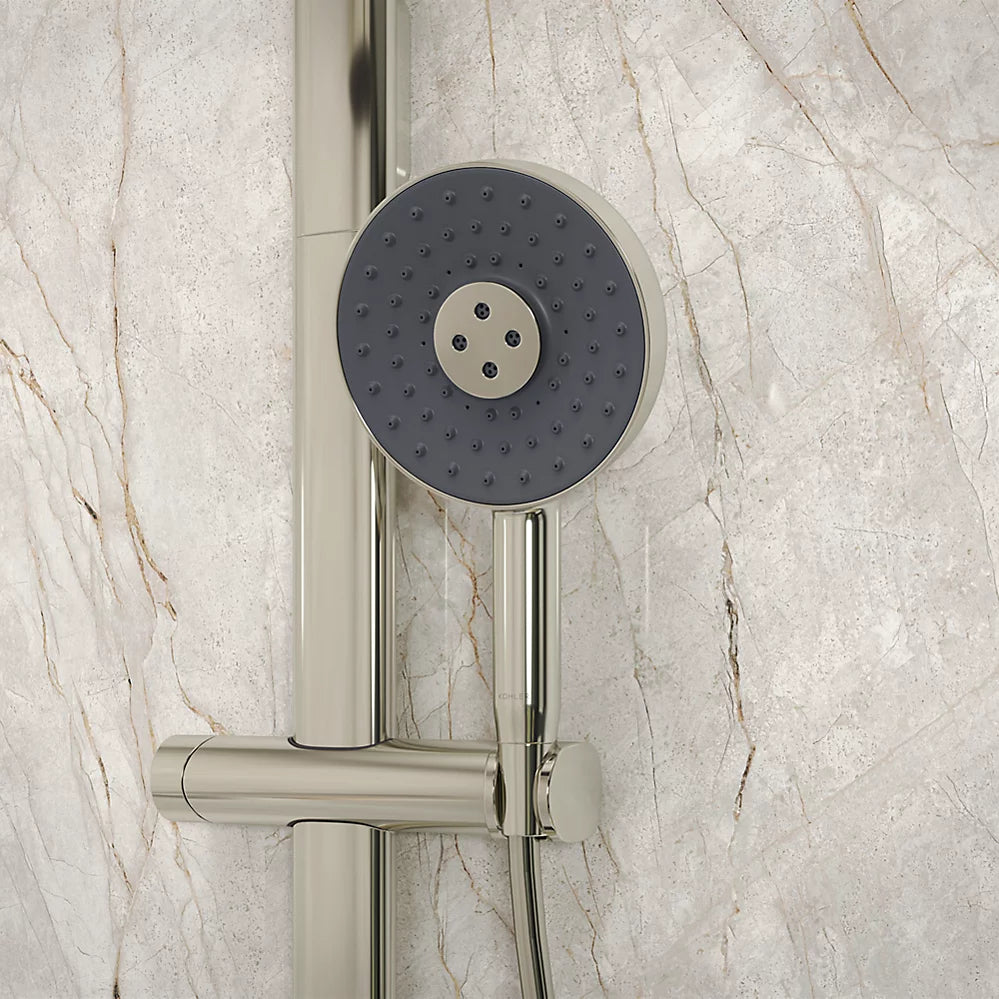 Kohler Two-way exposed thermostatic valve with shower column for rainhead and handshower