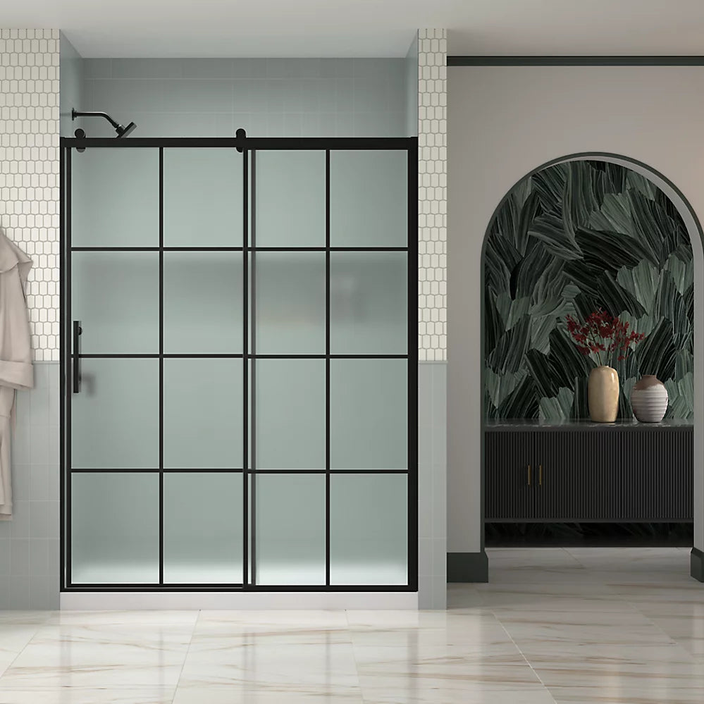 Kohler 77" H sliding shower door with 3/8"-thick glass