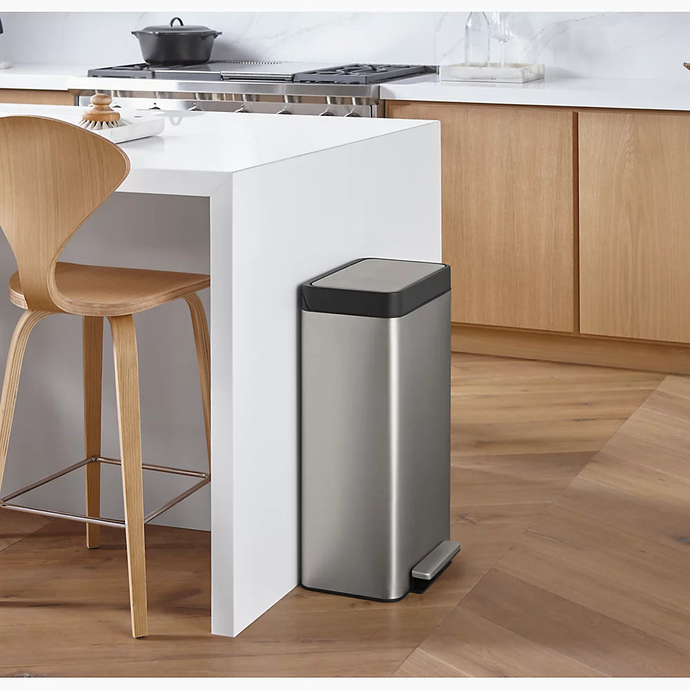 Kohler 8-gallon loft stainless steel step trash can