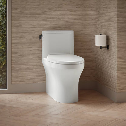 Spacity™ One-piece compact elongated toilet with skirted trapway, 1.28 gpf