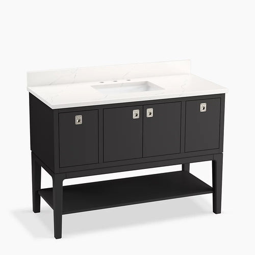 Kohler Seagrove By Studio Mcgee Cabinet and Quartz Top 48-Inch Single-Sink Bathroom Vanity