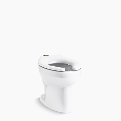 Kohler Wellcomme™ Ultra Floor-mount top spud flushometer bowl with bedpan lugs