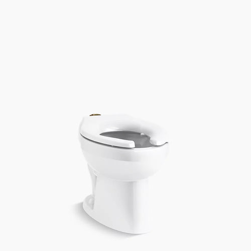 Kohler Wellcomme™ Ultra Floor-mount top spud flushometer bowl with bedpan lugs
