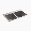 Kohler 30-1/2" top-/undermount double-bowl kitchen sink