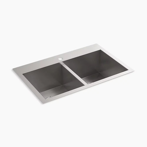 Kohler 30-1/2" top-/undermount double-bowl kitchen sink