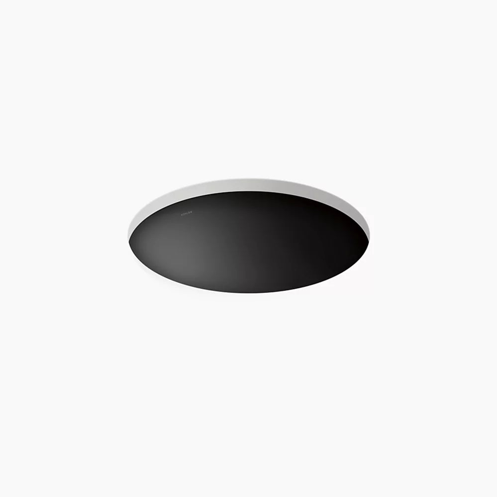 Kohler 16-1/8" round undermount bathroom sink, no overflow