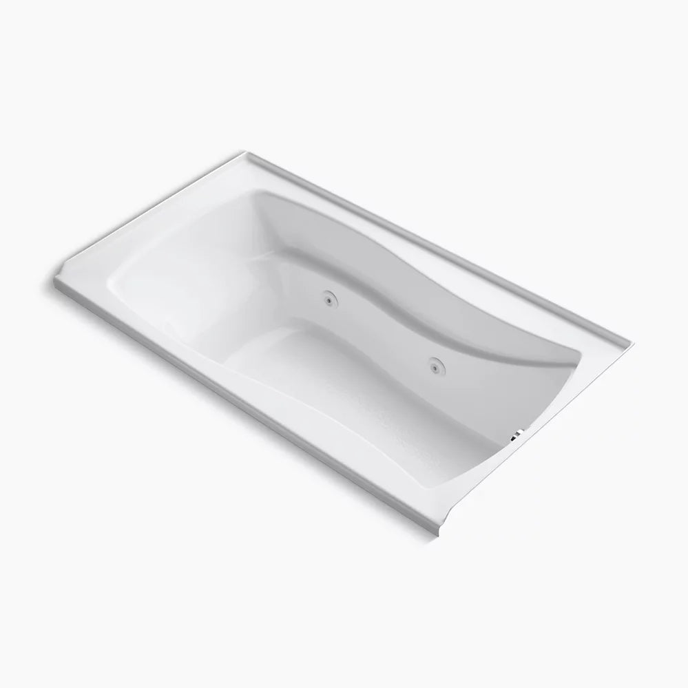 Mariposa® 66" x 35-7/8" alcove whirlpool with integral flange, right-hand drain and heater