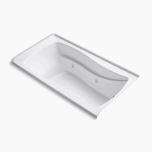 Mariposa® 66" x 35-7/8" alcove whirlpool with integral flange, right-hand drain and heater