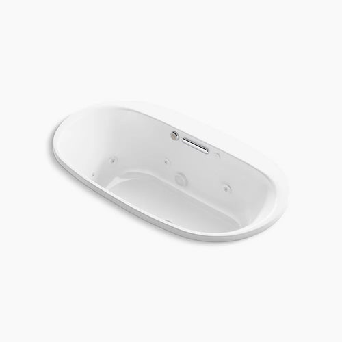 Kohler 65-1/2" x 35-3/4" drop-in Heated BubbleMassage™ air bath with whirlpool