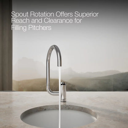 Kohler Single-handle bar sink faucet with two-function extended-reach spout