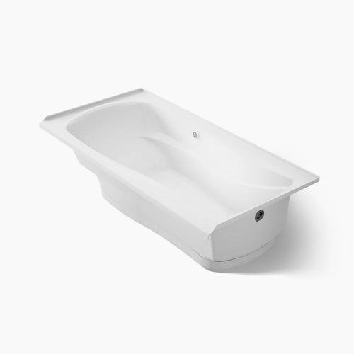 Mariposa® 72" x 36" alcove Heated BubbleMassage™ air bath with Bask® heated surface, right drain