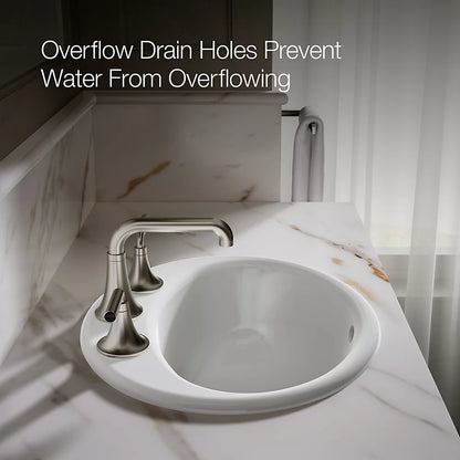 Kohler 19-1/4" oval drop-in bathroom sink