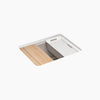 Kohler 25" undermount single-bowl workstation kitchen sink