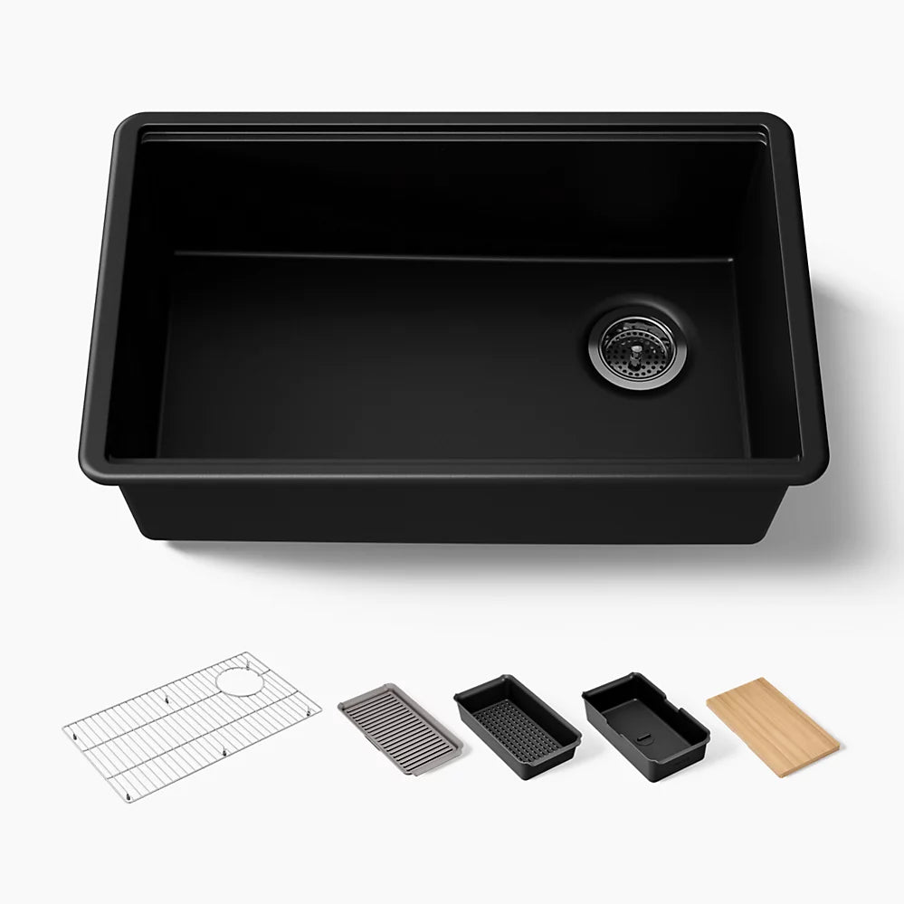 Kohler Billings® 29" undermount single-bowl workstation kitchen sink
