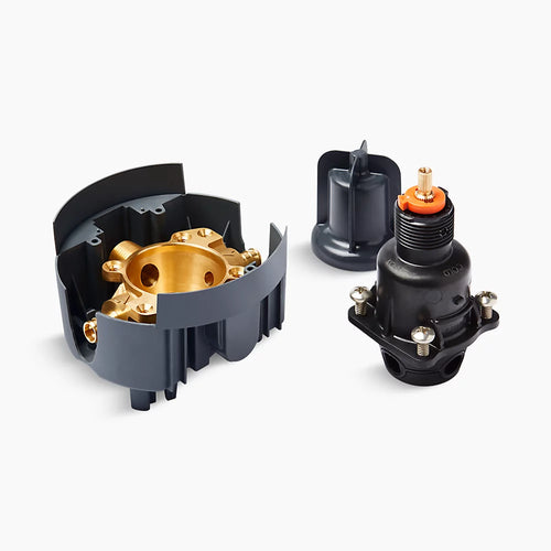 Kohler Pressure-balancing valve body and cartridge kit with PEX crimp connections