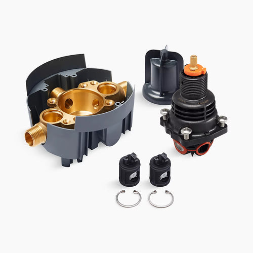 Kohler Thermostatic valve body and cartridge kit with loose service stops