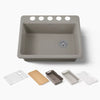 Kohler Riverby® 27" undermount single-bowl workstation kitchen sink