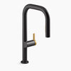 Kohler Touchless pull-down kitchen sink faucet with two-function sprayhead