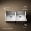 Kohler Vault™ 32" undermount double-bowl kitchen sink