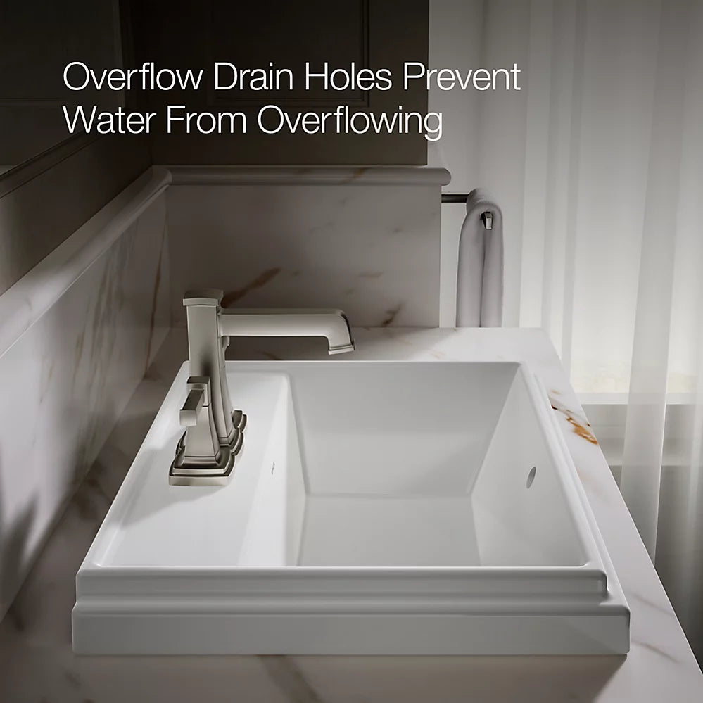 Kohler 21-3/4" rectangular drop-in bathroom sink