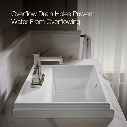 Kohler 21-3/4" rectangular drop-in bathroom sink