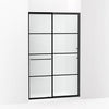 Kohler Sliding shower door, 75-1/2" H x 44-1/4 - 47-5/8" W, with heavy 5/16" thick Frosted glass with rectangular grille pattern
