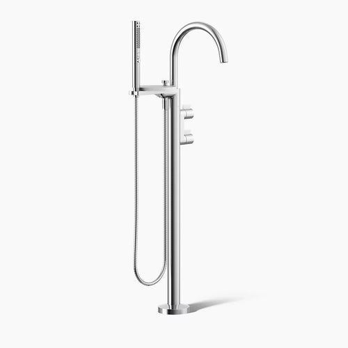Kohler Floor-mount bath filler trim with lever handles and handshower