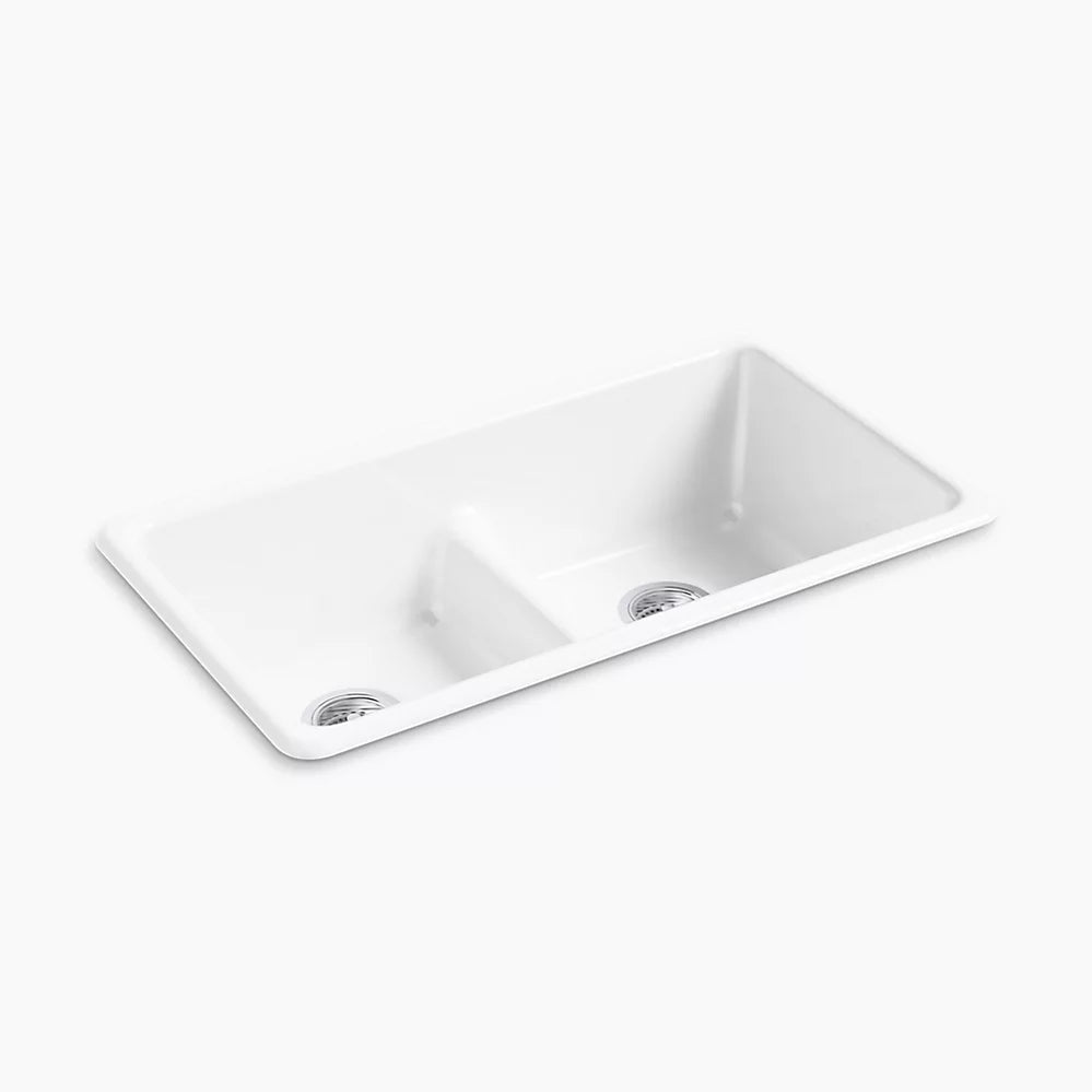 Kohler Smart Divide® 33" top-/undermount double-bowl kitchen sink