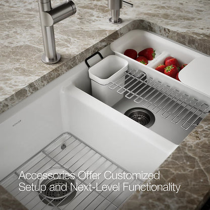 Kohler Riverby® 33" undermount double-bowl workstation kitchen sink