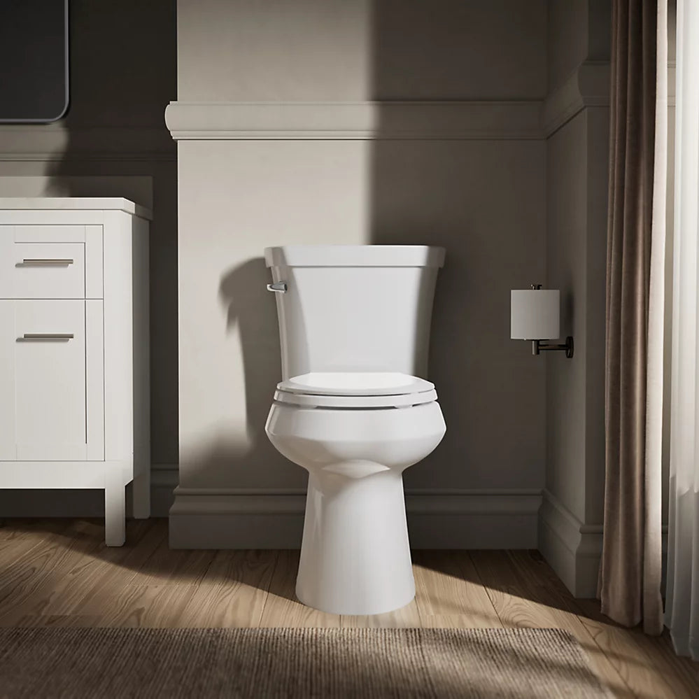 Kohler Two-piece elongated toilet with concealed trapway, 1.28 gpf