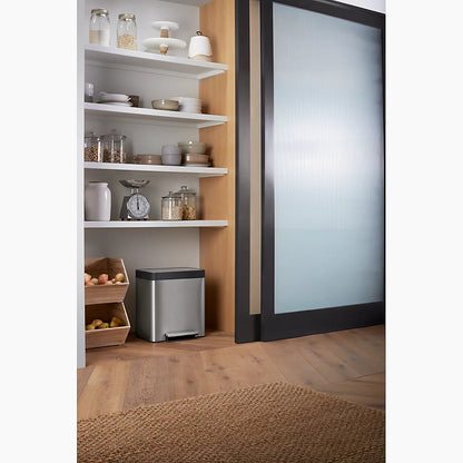 Kohler 8-gallon stainless steel step trash can
