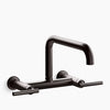 Kohler Two-hole wall-mount bridge kitchen sink faucet