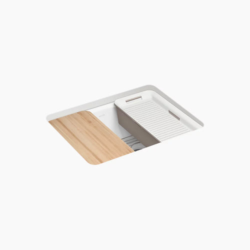 Kohler 25" undermount single-bowl workstation kitchen sink