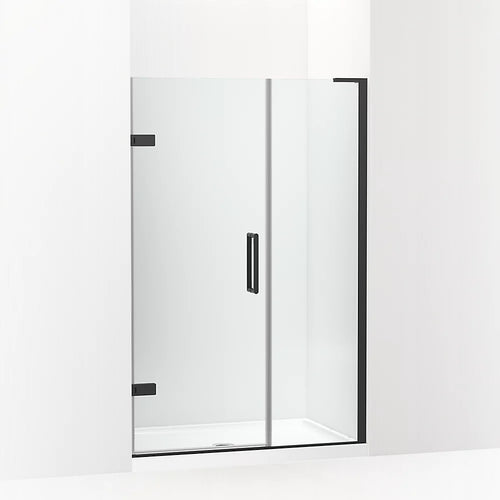 Kohler Frameless pivot shower door, 71-3/4" H x 46 - 46-3/4" W, with 3/8" thick Crystal Clear glass