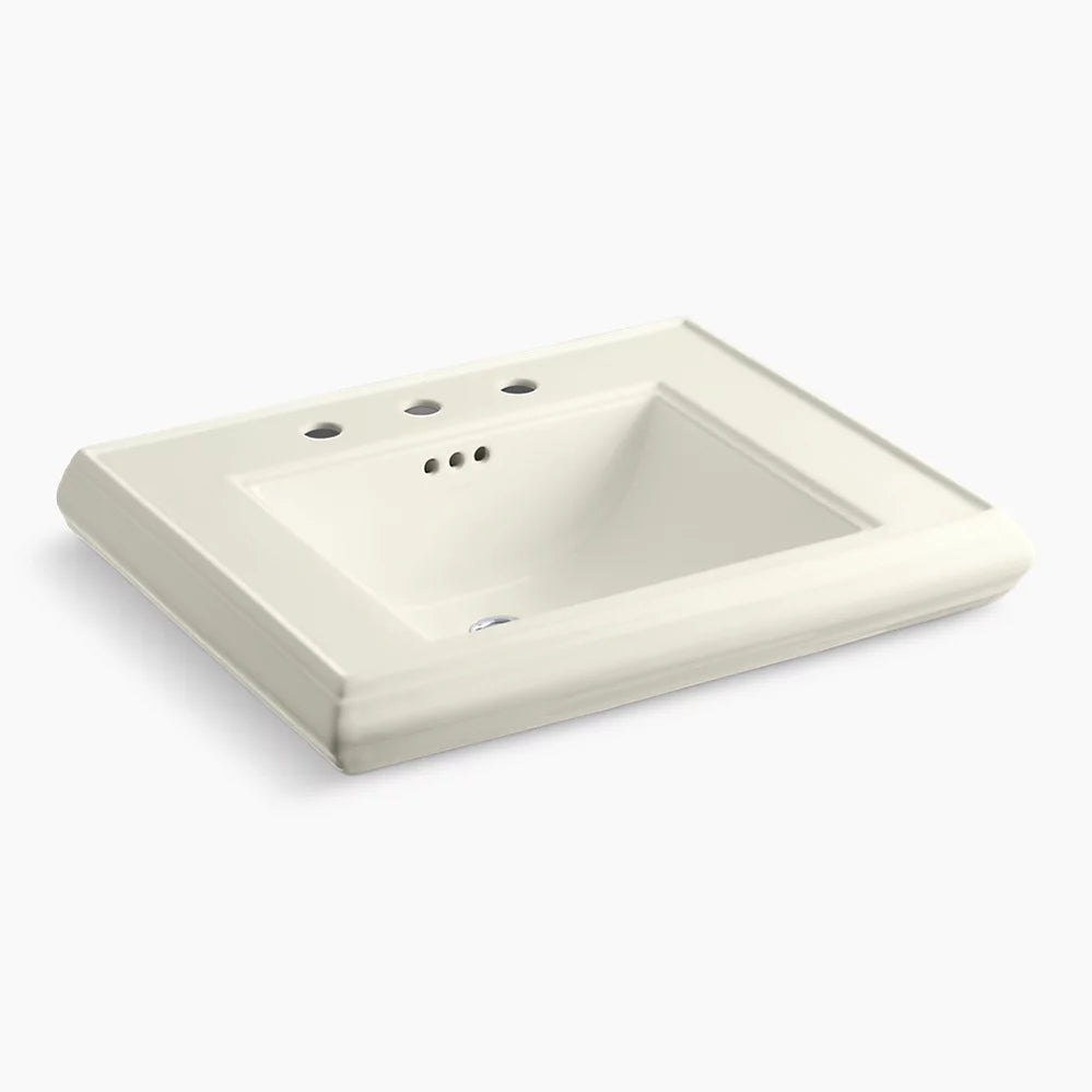 Kohler Pedestal/console table bathroom sink basin with 8" widespread faucet holes