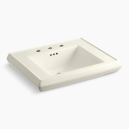Kohler Pedestal/console table bathroom sink basin with 8" widespread faucet holes